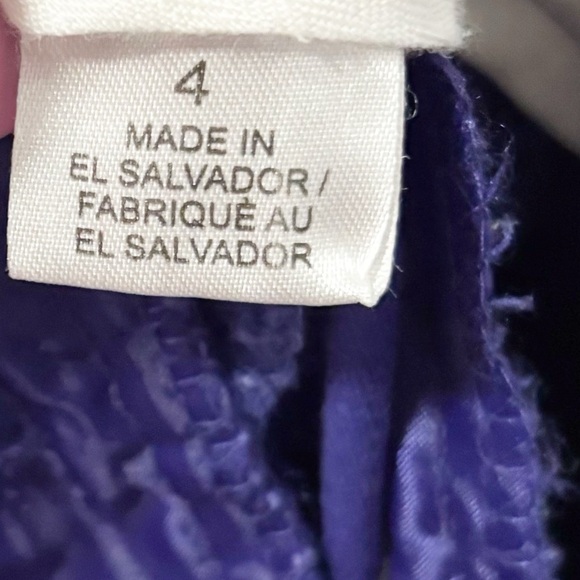 Calvin Klein Straight Leg Pants Womens Size 4 Purple/Blue Color Linen Blend Work - Picture 8 of 12